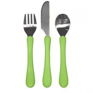 Green Sprouts Feeding Learning Cutlery Set Green 232656 front