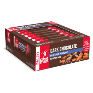 1 Caveman Foods Nutrition Bars Dark Chocolate Sea Salt Almond 12 Bars Per Box 235990 front