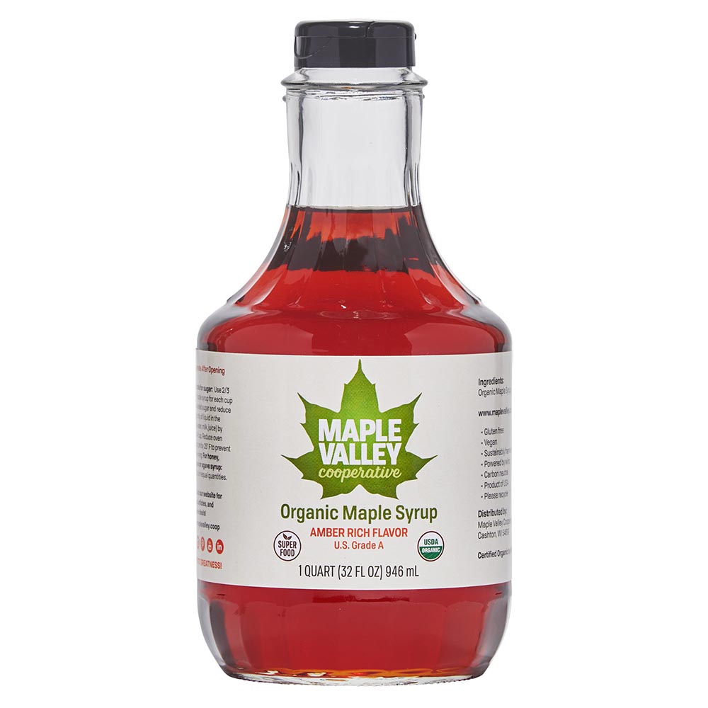 1 Maple Valley 32oz Amber Rich Maple Syrup 235615 front