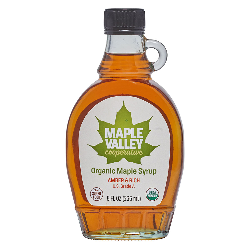 1 Maple Valley 8oz Amber Rich Maple Syrup 235611 front