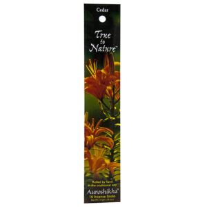 1 Auroshikha Incense Cedar True to Nature Incense 10 grams 8604 Front