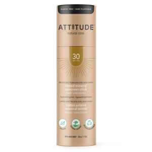 1 ATTITUDE Tinted Face Stick SPF30 Unscented 1OZ 238048 Front 2