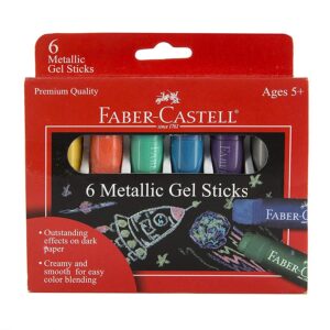 1 Faber Castell Metallic Gel Sticks 6 Count 233680 front
