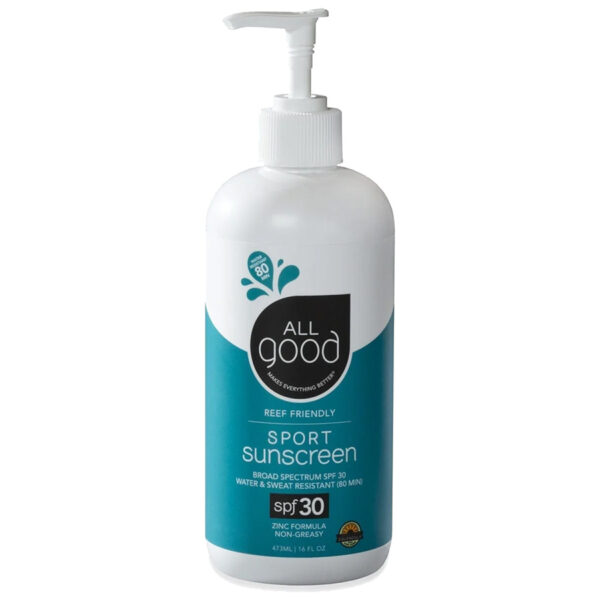 1 All Good Sport Sunscreen SPF30 16floz Pump Bottle Front 239509.jpg