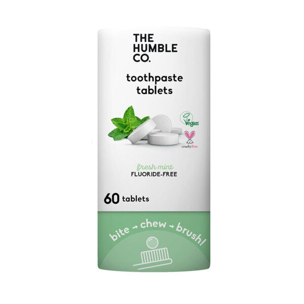 1 The Humble Company Toothpaste Tablets Fresh Mint Fluoride Free 239788 Front.jpg