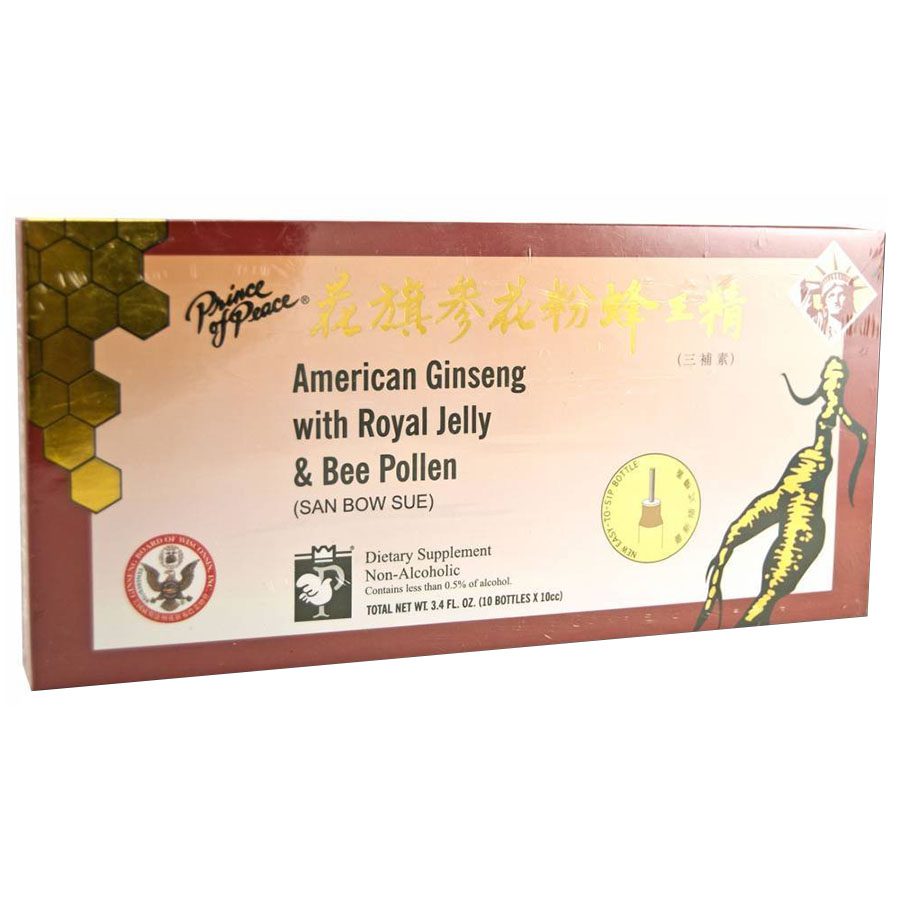 1 prince of peace extractum american ginseng with royal jelly and bee pollen 10 cc 10 vials 4143 front.jpg