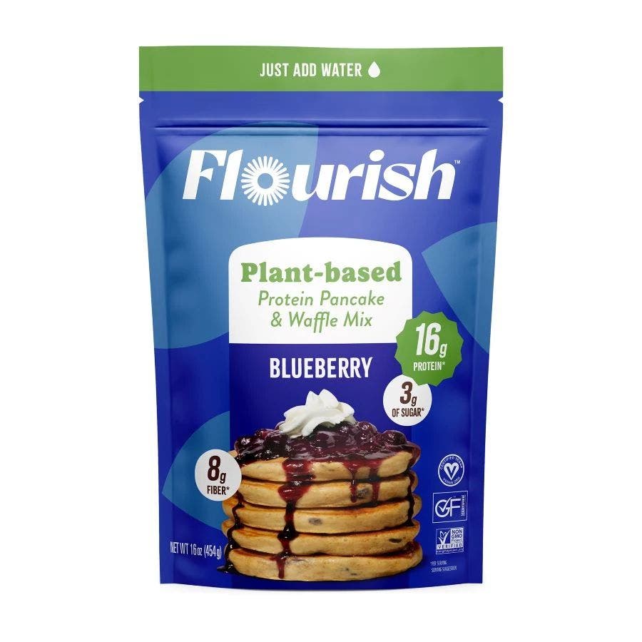 flourish plant based blueberry pancake mix 16oz front 240237.jpg