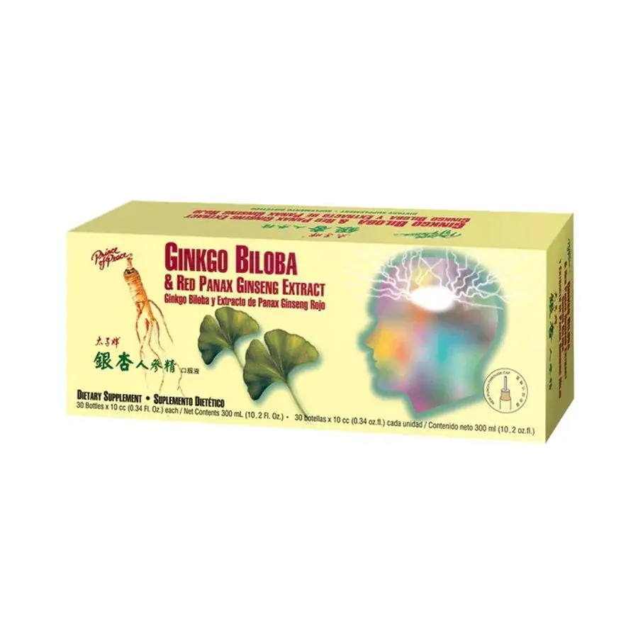 prince of peace ginkgo biloba red panax ginseng extract 30 vials front 240332.webp
