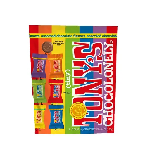 tonys chocolonely assorted rainbow pouch 14pc 239845 front.webp