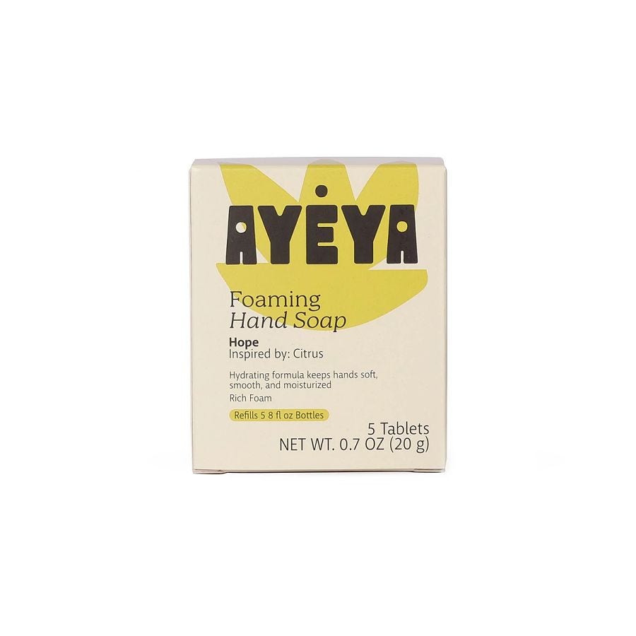 Ayeya Citrus Hope Foaming Hand Soap Refill Tablets 5 count