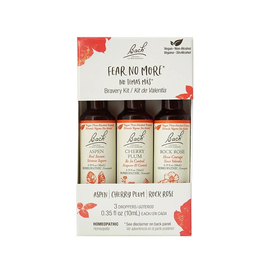 Bach Flower Remedies Fear No More Bravery Non-Alcohol Flower Essence Kit