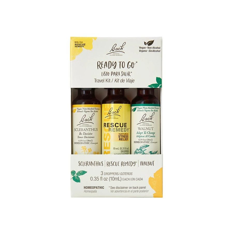 Bach Flower Remedies Ready To Go Travel Non-Alcohol Flower Essence Kit
