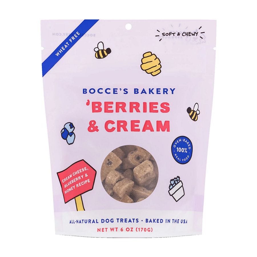 Bocce's Bakery Berries & Cream Soft & Chewy Dog Treats 6 oz.