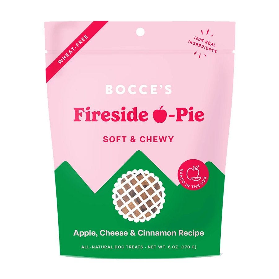 Bocce's Bakery Fireside Apple Pie Soft & Chewy Dog Treats 6 oz.