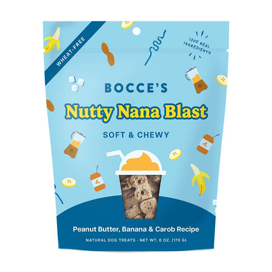 Bocce's Bakery Nutty Nana Blast Soft & Chewy Dog Treats 6 oz.