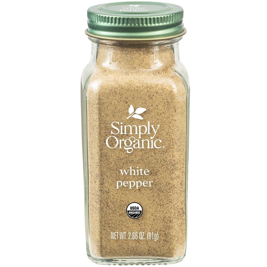 Simply Organic White Pepper 2.86 oz.
