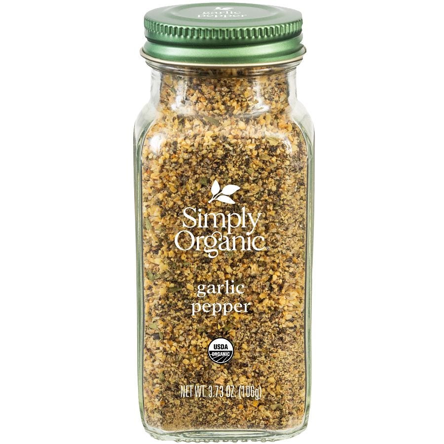 Simply Organic Garlic Pepper 3.73 oz.