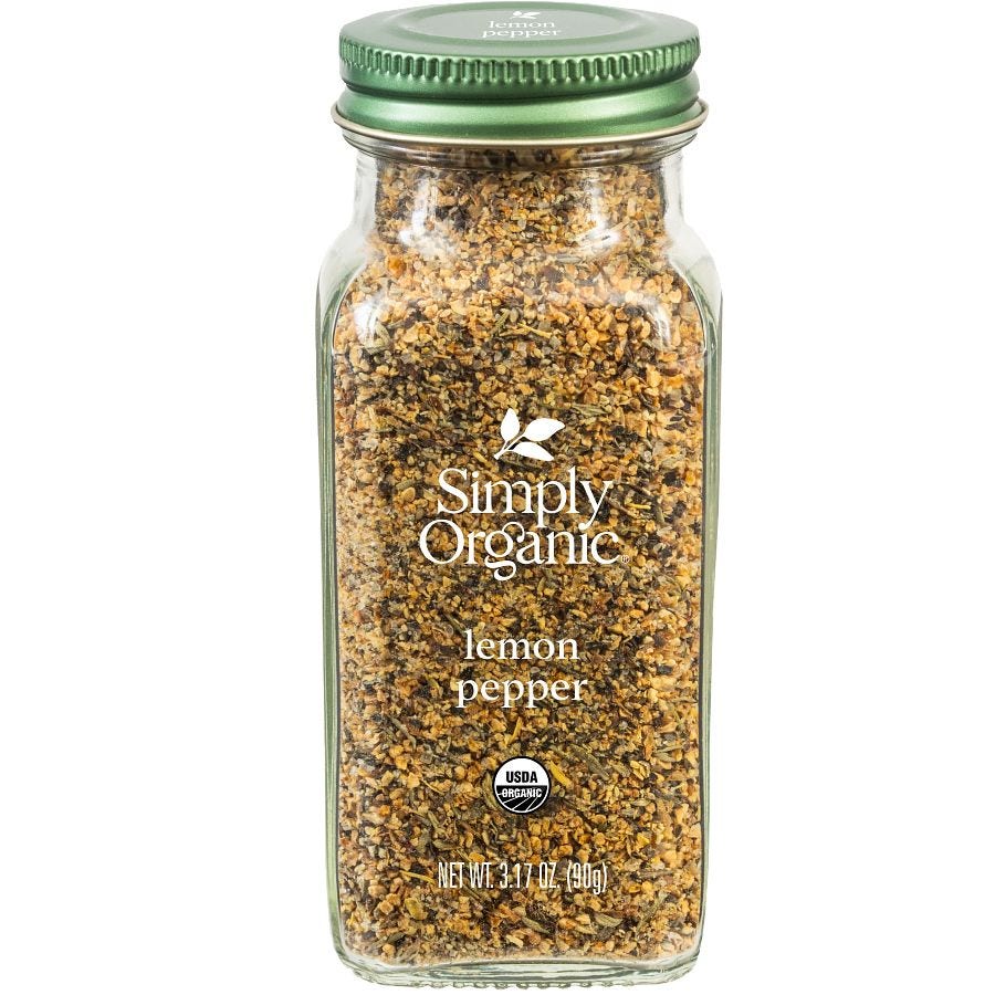 Simply Organic Lemon Pepper 3.17 oz.