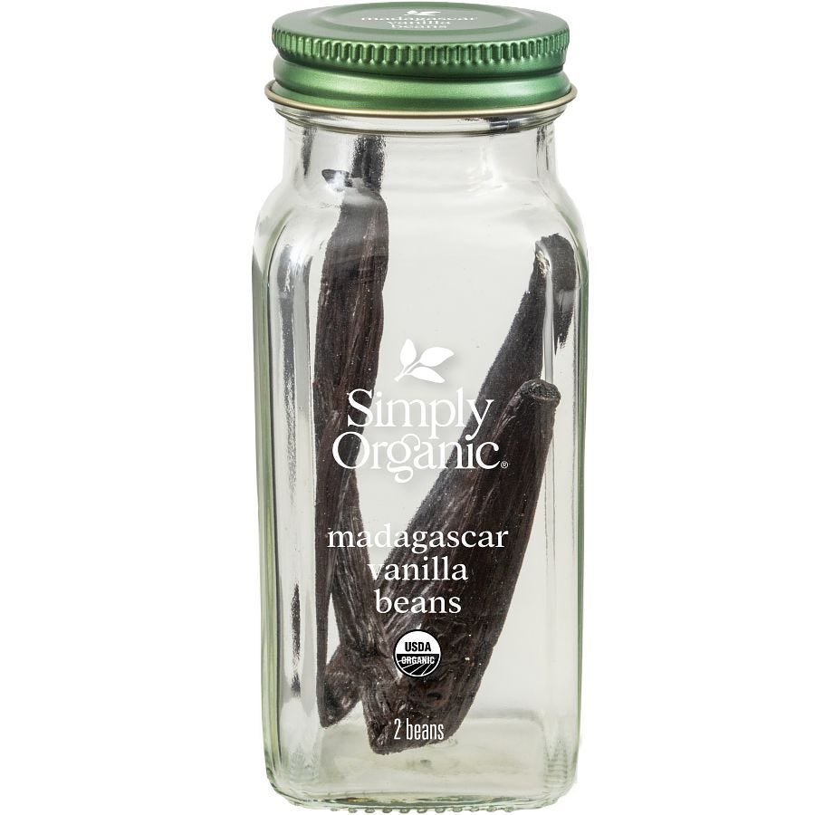 Simply Organic Madagascar Vanilla Beans 2 beans