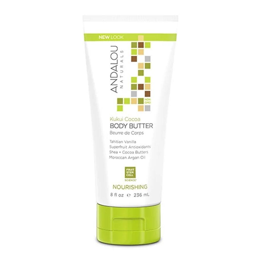 Andalou Naturals Nourishing Body Butter Kukui Cocoa, 8 Oz