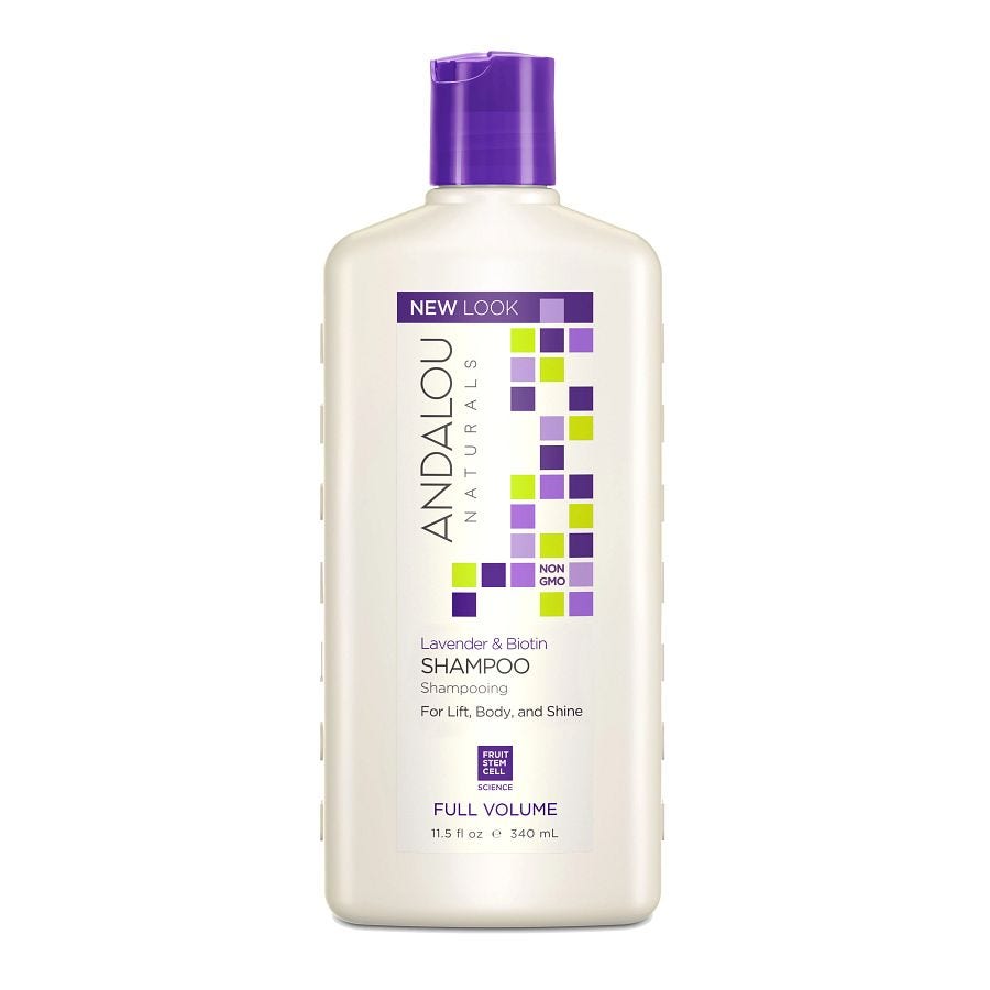 Andalou Naturals Full Volume Shampoo Lavender and Biotin, 11.5 Oz