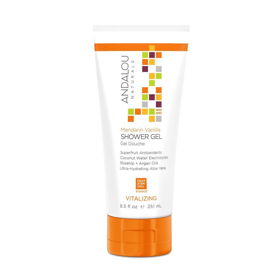 Andalou Naturals Shower Gel Vitalizing Mandarin Vanilla, 8.5 oz