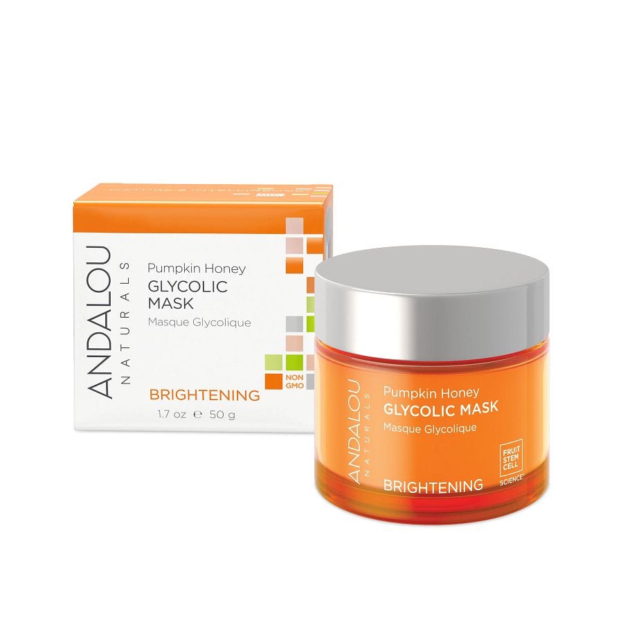 Andalou Naturals Glycolic Mask Pumpkin Honey Brightening, 1.7 oz
