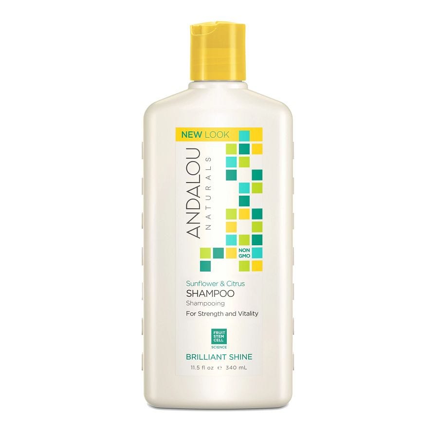 Andalou Naturals Brilliant Shine Shampoo Sunflower and Citrus, 11.5 Oz