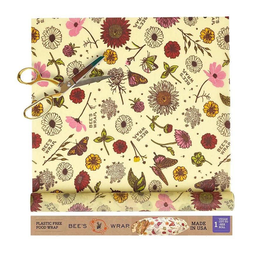 Bee's Wrap Meadow Magic Organic Cotton Beeswax Cut-to-Size Roll 14" x 52"