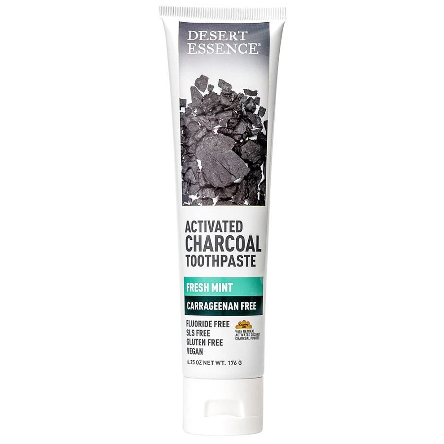 Desert Essence Activated Coconut Charcoal Carrageenan Free Toothpaste 6.25 oz.