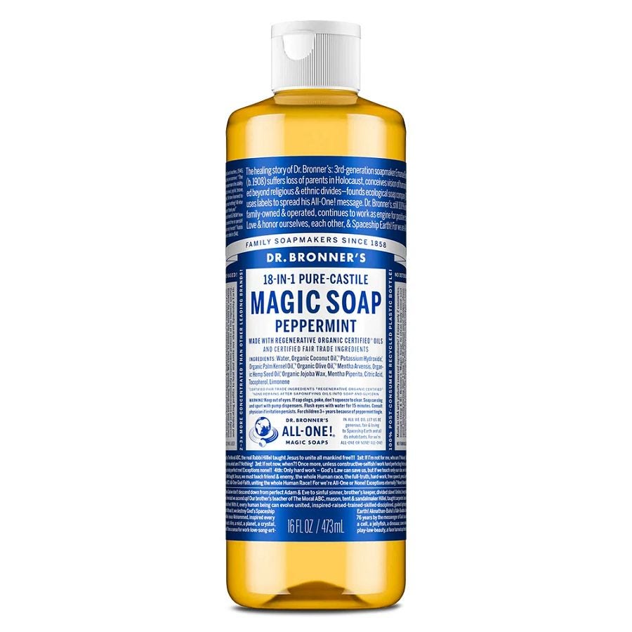 Dr. Bronner's 18-in-1 Peppermint Castile Soap 16 fl. oz.