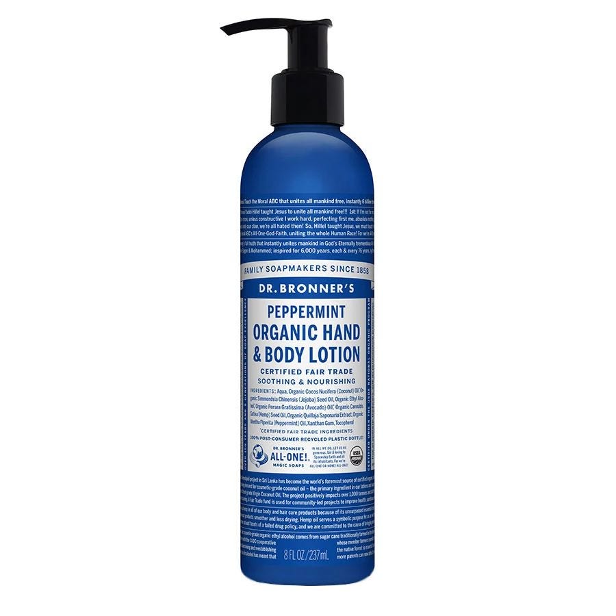 Dr. Bronner's Organic Peppermint Lotion 8 fl. oz.
