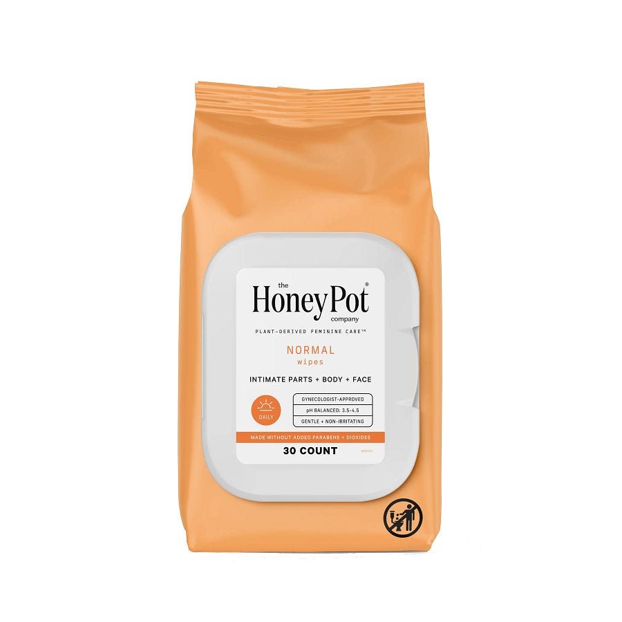 The Honey Pot Normal Intimate Daily Wipes 30 count