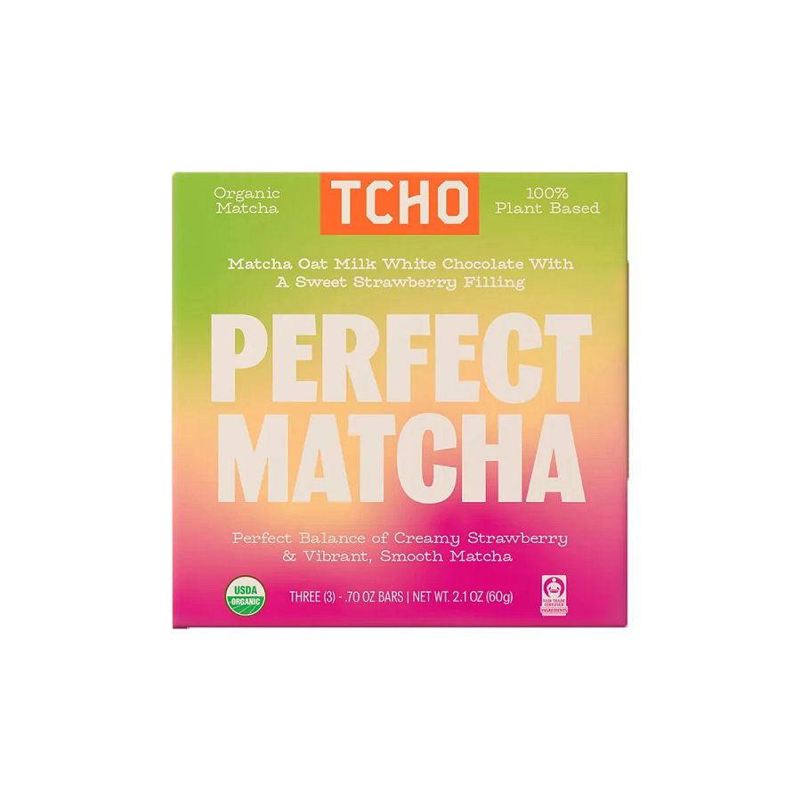 TCHO Chocolate Perfect Matcha Oat Milk White Chocolate Bar 2.5 oz.