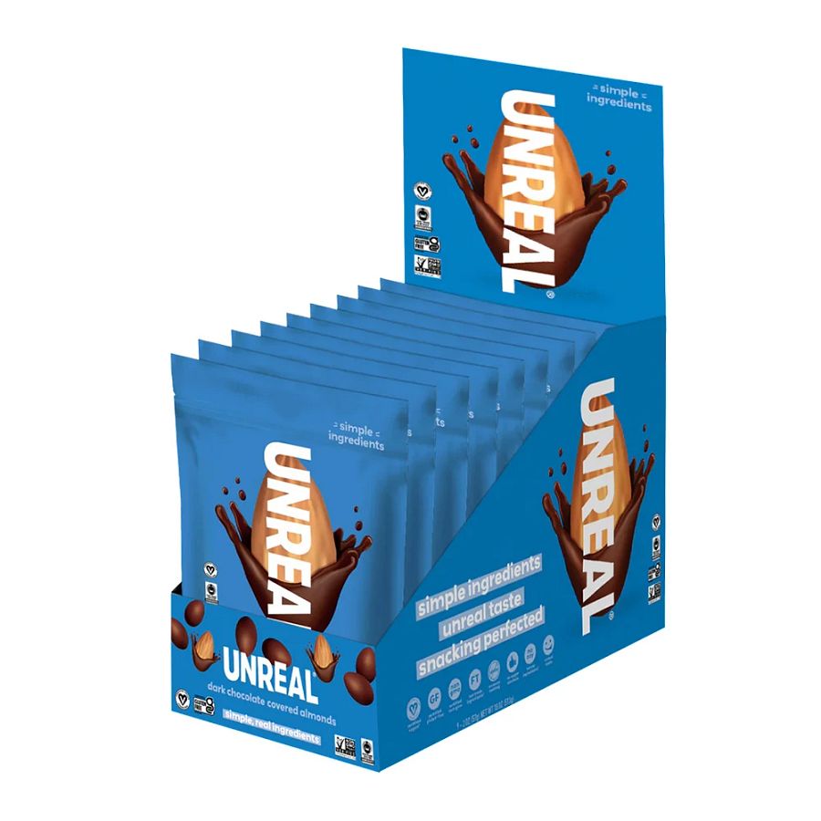 Unreal Dark Chocolate Covered Almonds 9 (2 oz.) packs