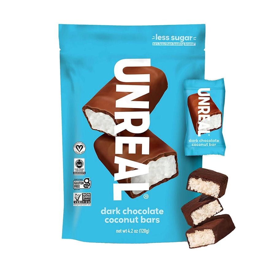 Unreal Dark Chocolate Coconut Bars 4.2 oz.