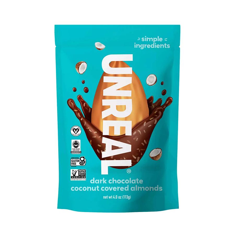Unreal Dark Chocolate Coconut Covered Almonds 4 oz.
