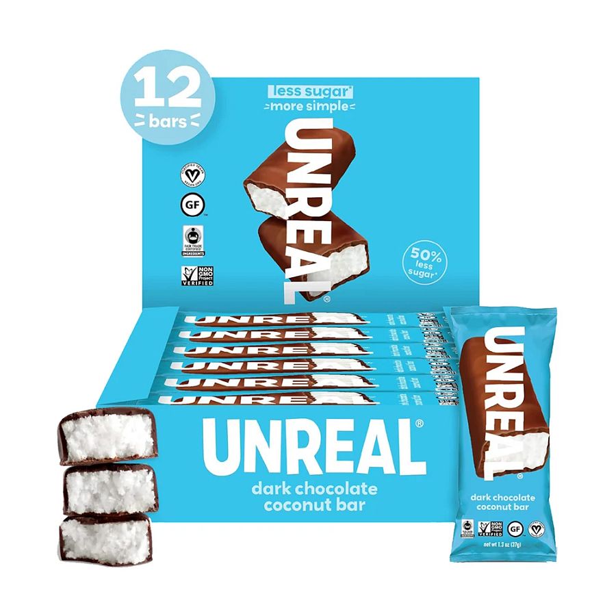 Unreal Dark Chocolate Coconut Bars 12 (1.3 oz.) packs