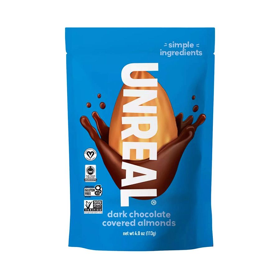 Unreal Dark Chocolate Covered Almonds 4 oz.