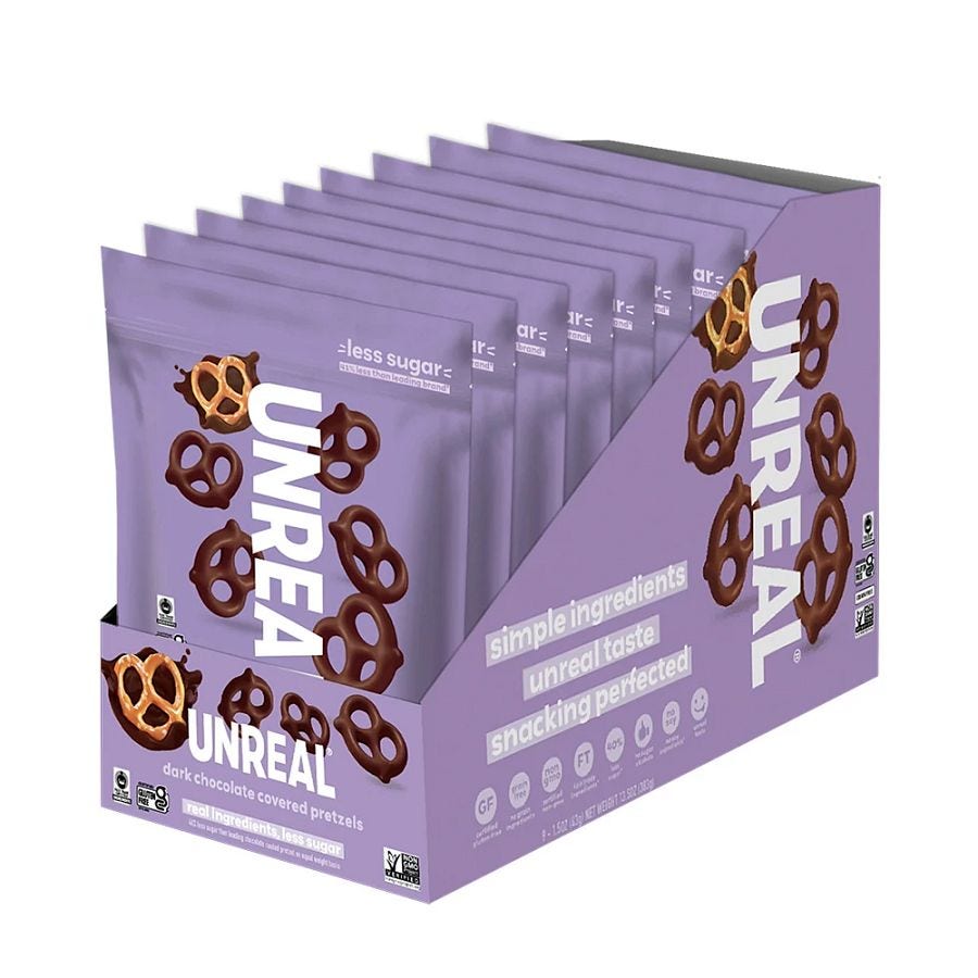 Unreal Dark Chocolate Covered Pretzels 9 (1.5 oz.) packs