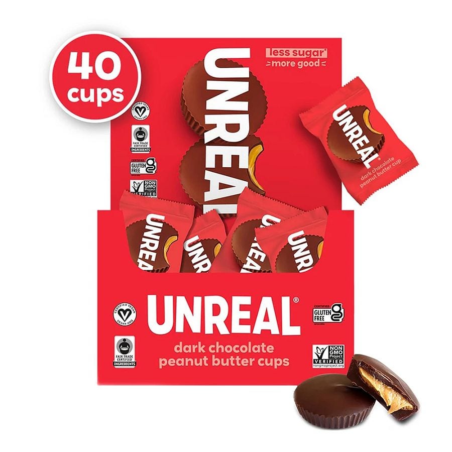 Unreal Dark Chocolate Peanut Butter 40 (0.5 oz.) count