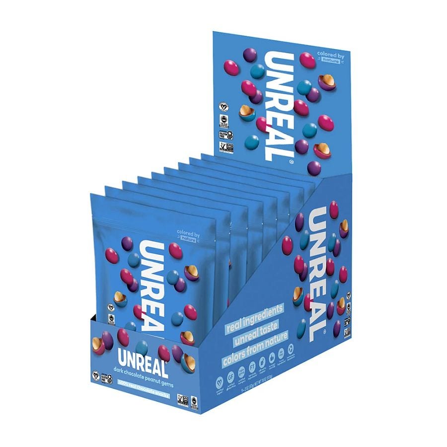 Unreal Dark Chocolate Peanut Gems 9 (2 oz.) packs
