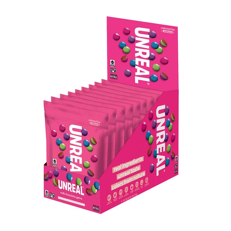 Unreal Milk Chocolate Gems 9 (2 oz.) packs